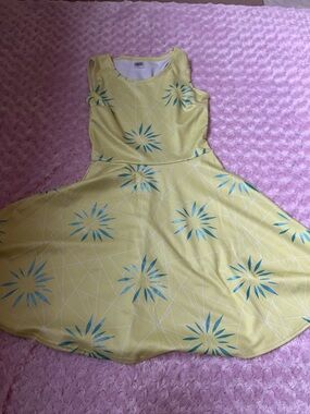 Sleeveless Yellow Floral Midi Dress